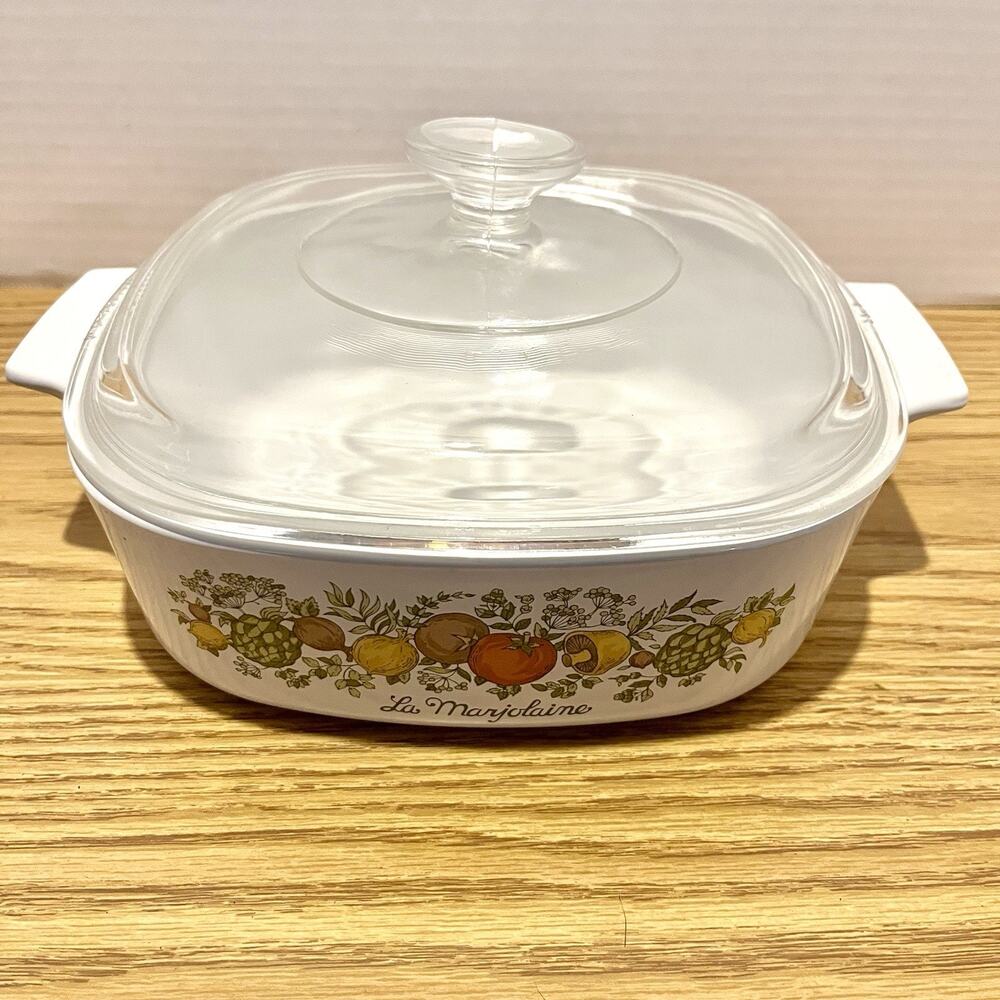 Vintage Corning Ware A-2-B Spice of Life La Marjolaine 2 qt Casserole Dish & Lid